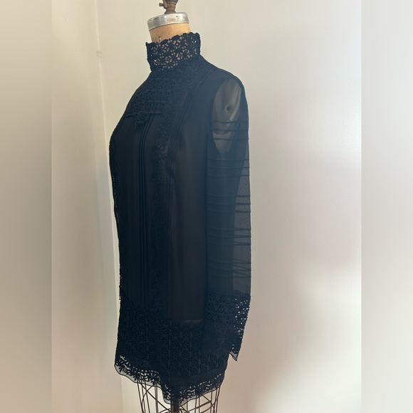 Giambattista Valli black lace mini dress silk 40 XS - Picture 5 of 10